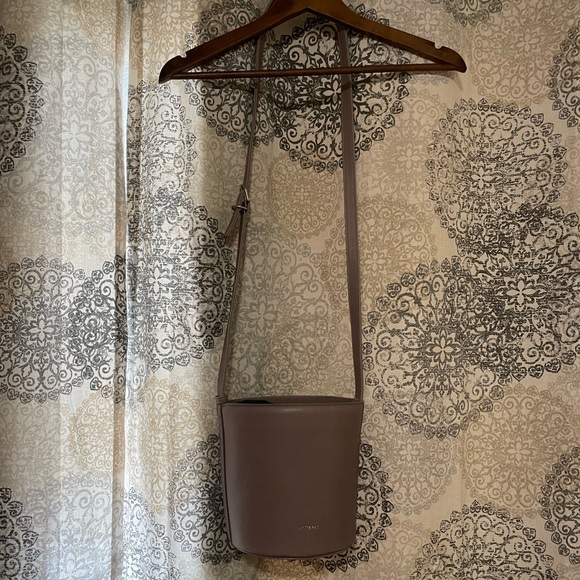Matt & Nat Taupe Bucket Crossbody Bag - Picture 1 of 8